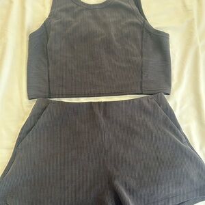 Lululemon Ribbed Tank and Shorts Set